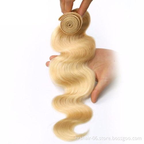hot sale cuticle aligned hair bundle 613 blonde virgin human hair weave bunlde russian 613 bundles with lace frontal closure
